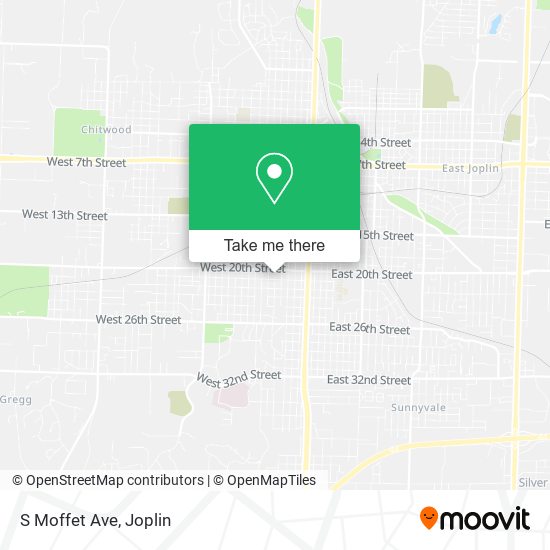 S Moffet Ave map