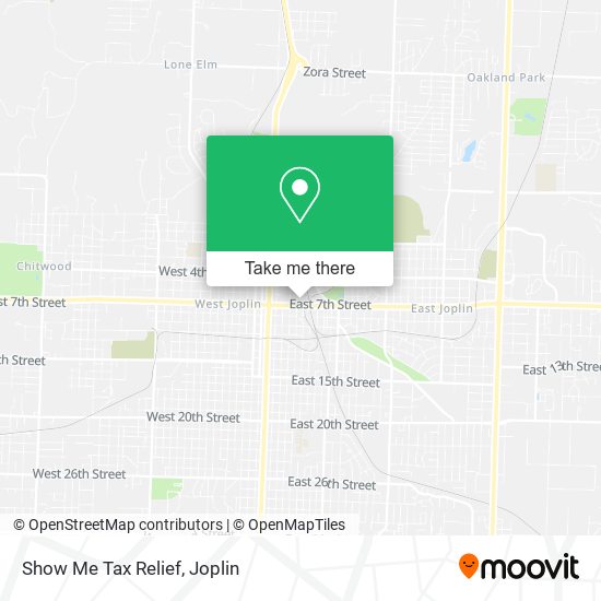 Show Me Tax Relief map