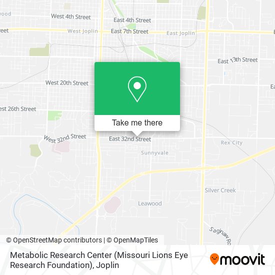 Metabolic Research Center (Missouri Lions Eye Research Foundation) map