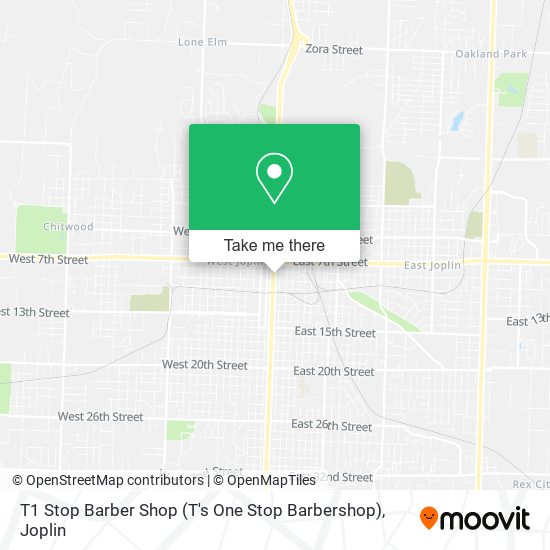 Mapa de T1 Stop Barber Shop (T's One Stop Barbershop)