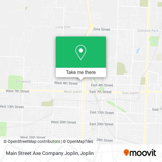 Main Street Axe Company Joplin map
