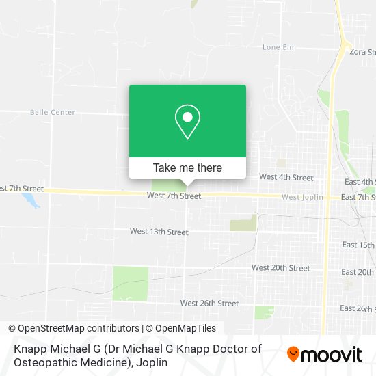 Knapp Michael G (Dr Michael G Knapp Doctor of Osteopathic Medicine) map