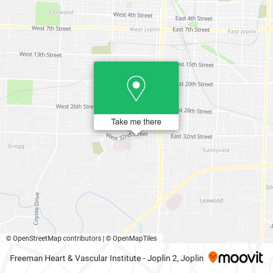 Freeman Heart & Vascular Institute - Joplin 2 map