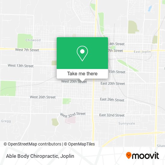 Able Body Chiropractic map