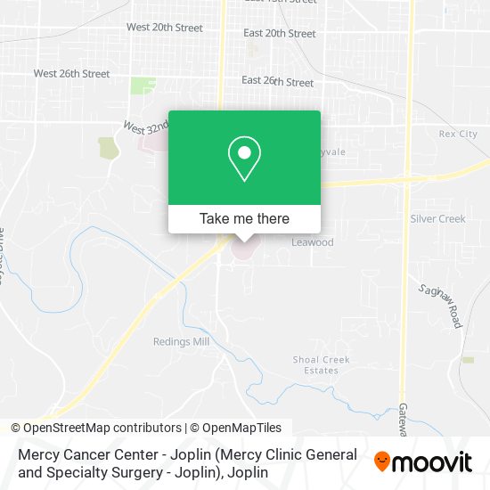 Mercy Cancer Center - Joplin (Mercy Clinic General and Specialty Surgery - Joplin) map