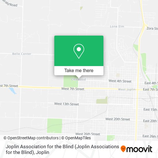 Joplin Association for the Blind map