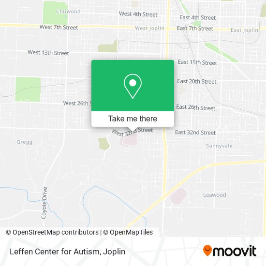 Leffen Center for Autism map