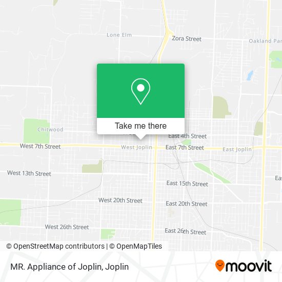 MR. Appliance of Joplin map
