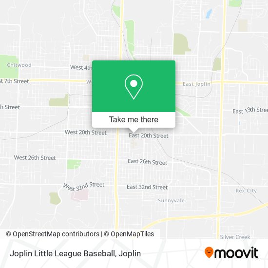 Joplin Little League Baseball map