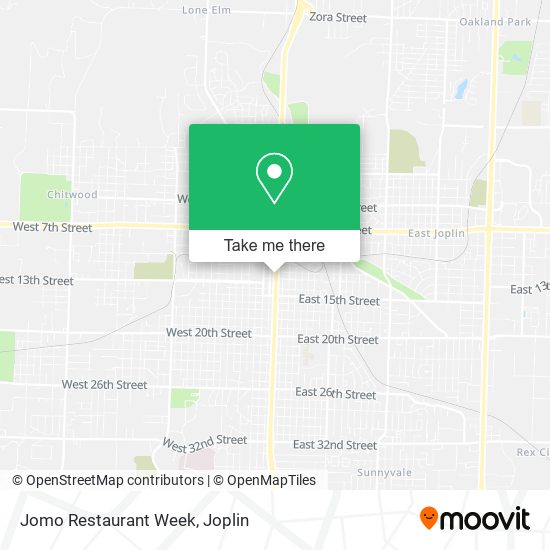 Jomo Restaurant Week map