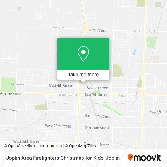 Joplin Area Firefighters Christmas for Kids map