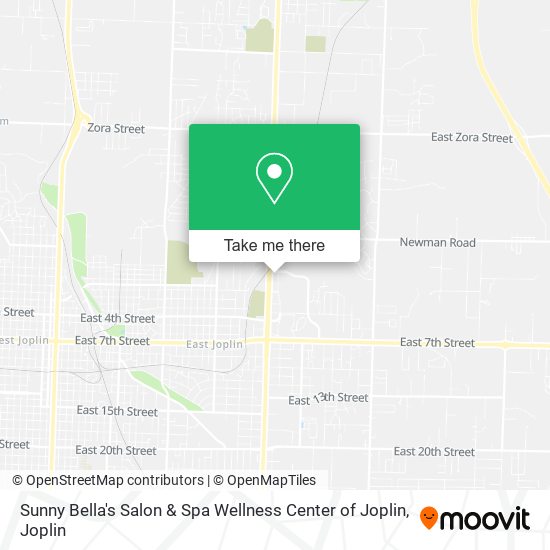 Sunny Bella's Salon & Spa Wellness Center of Joplin map