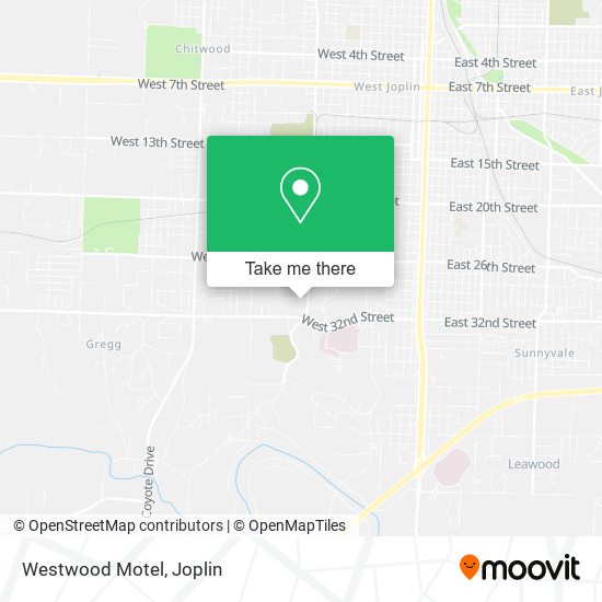 Westwood Motel map