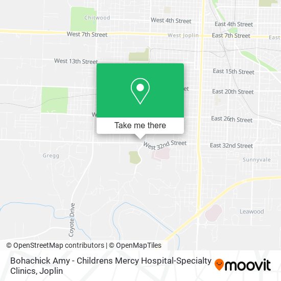 Bohachick Amy - Childrens Mercy Hospital-Specialty Clinics map