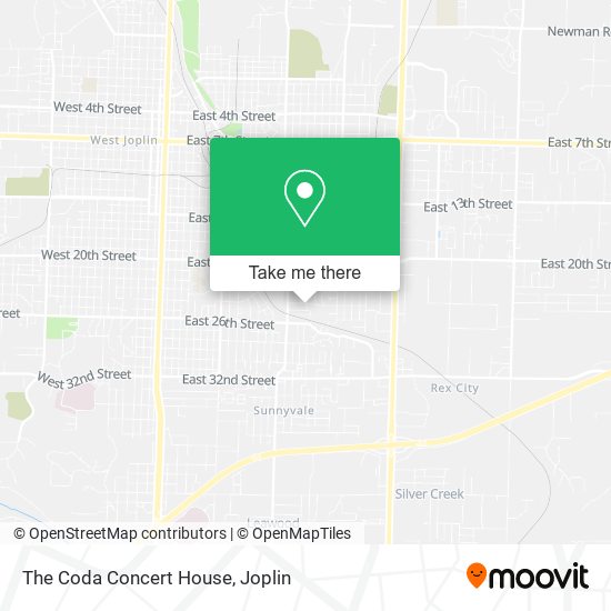 The Coda Concert House map