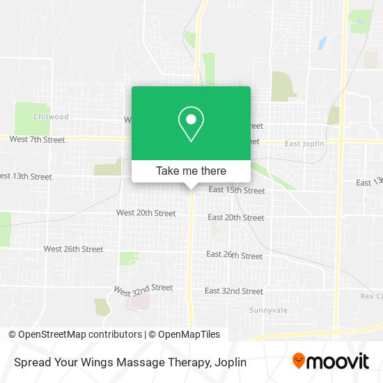 Spread Your Wings Massage Therapy map