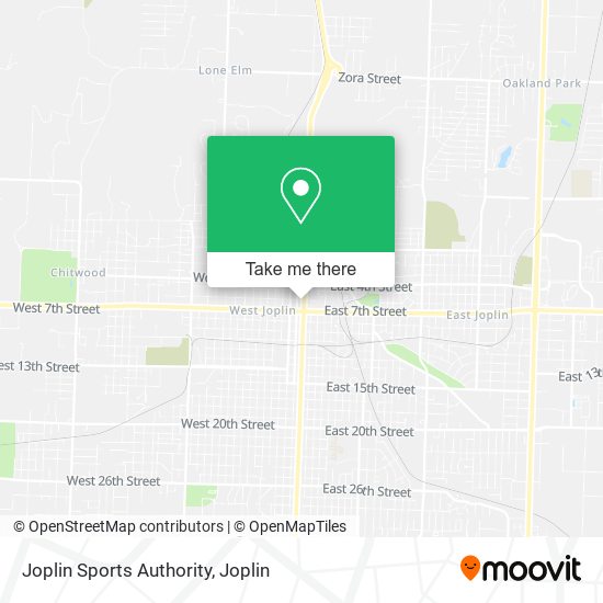 Mapa de Joplin Sports Authority