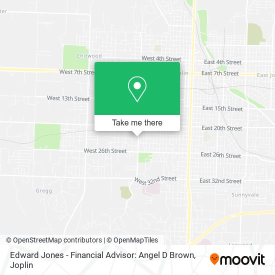 Mapa de Edward Jones - Financial Advisor: Angel D Brown