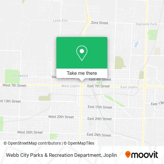 Mapa de Webb City Parks & Recreation Department