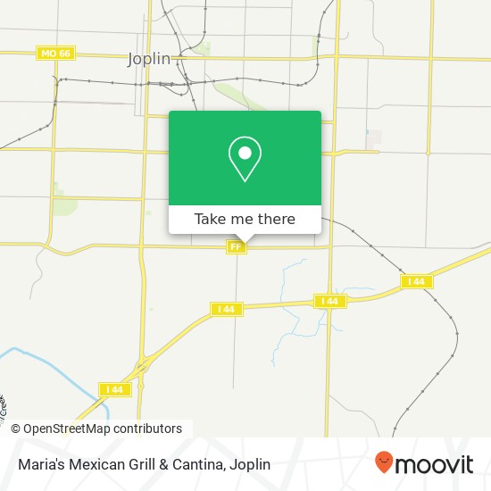 Mapa de Maria's Mexican Grill & Cantina, 1901 E 32nd St Joplin, MO 64804