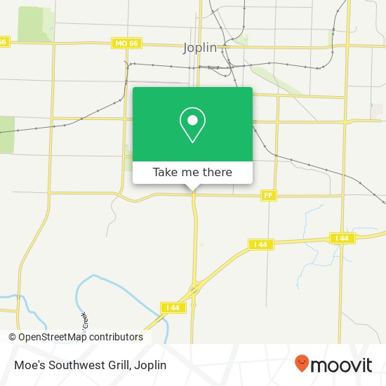 Mapa de Moe's Southwest Grill, 3120 S Main St Joplin, MO 64804