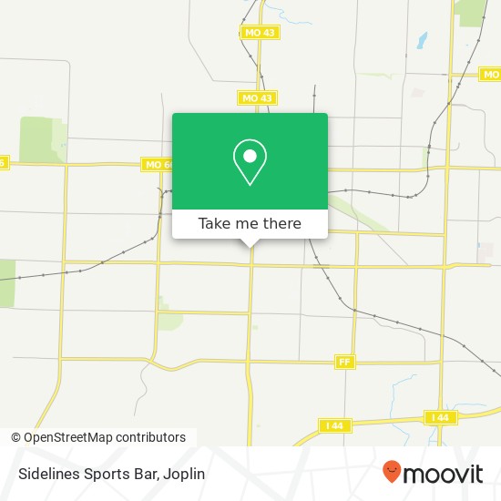 Mapa de Sidelines Sports Bar, 1802 S Main St Joplin, MO 64804