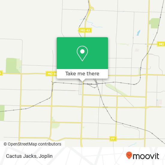 Mapa de Cactus Jacks, 950 S Main St Joplin, MO 64801