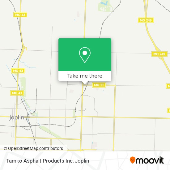 Tamko Asphalt Products Inc map
