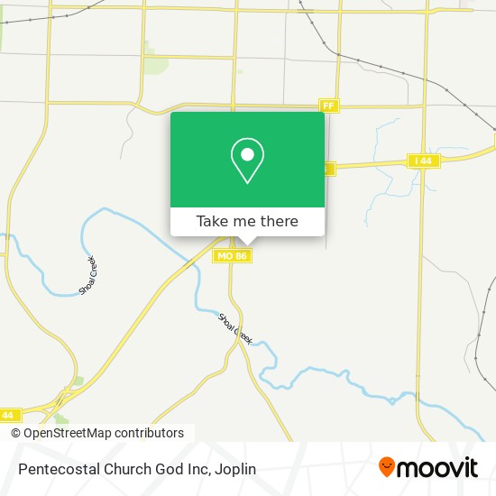 Mapa de Pentecostal Church God Inc
