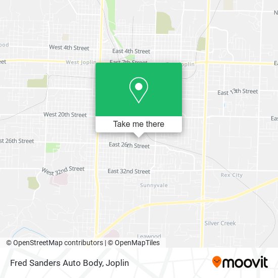 Fred Sanders Auto Body map
