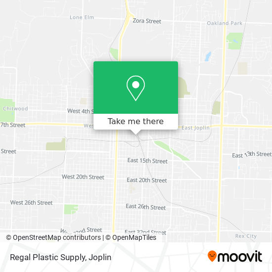 Mapa de Regal Plastic Supply