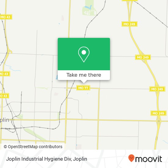 Joplin Industrial Hygiene Div map