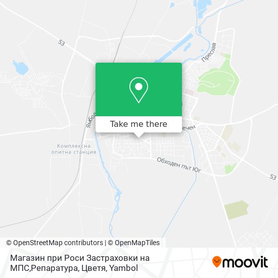 Магазин при Роси Застраховки на МПС,Репаратура, Цветя map