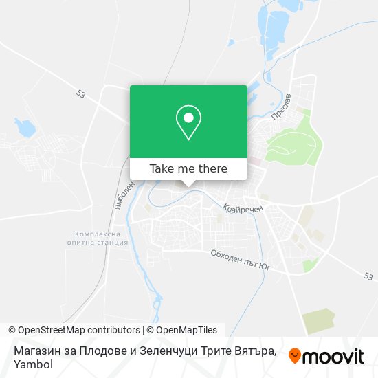 Магазин за Плодове и Зеленчуци Трите Вятъра map