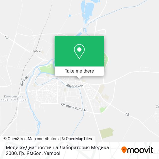 Карта Медико-Диагностична Лаборатория Медика 2000, Гр. Ямбол