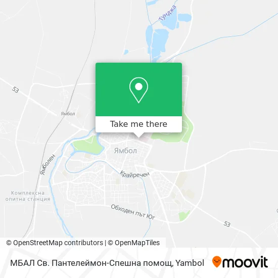 Карта МБАЛ Св. Пантелеймон-Спешна помощ