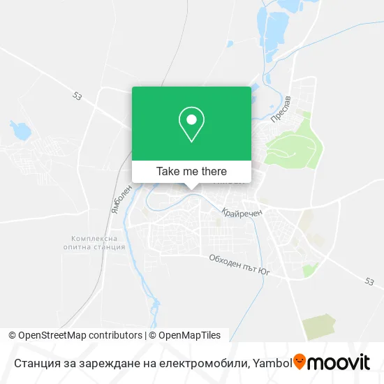 Карта Станция за зареждане на електромобили