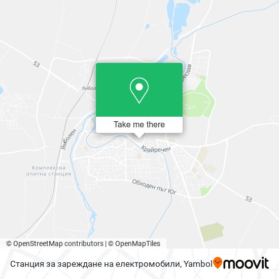 Станция за зареждане на електромобили map