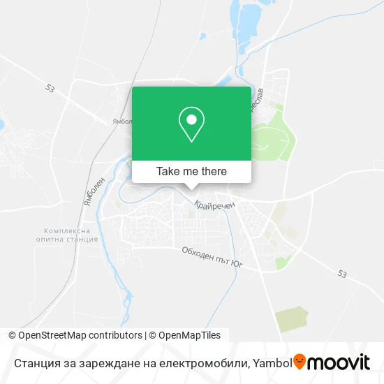 Карта Станция за зареждане на електромобили