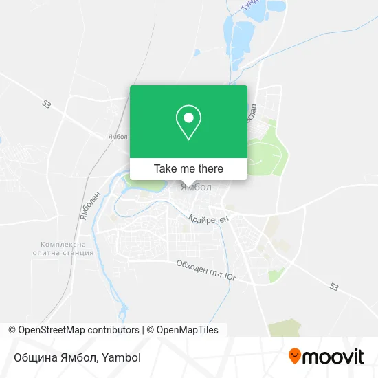 Карта Община Ямбол