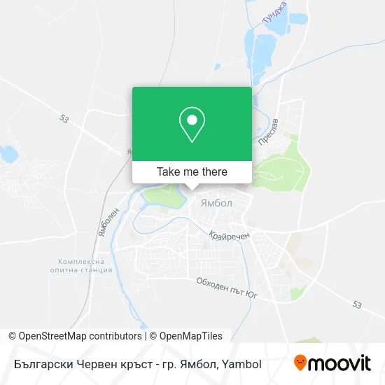 Карта Български Червен кръст - гр. Ямбол