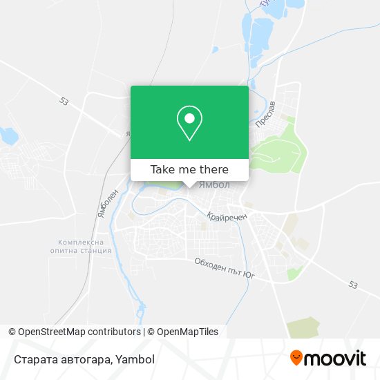 Старата автогара map