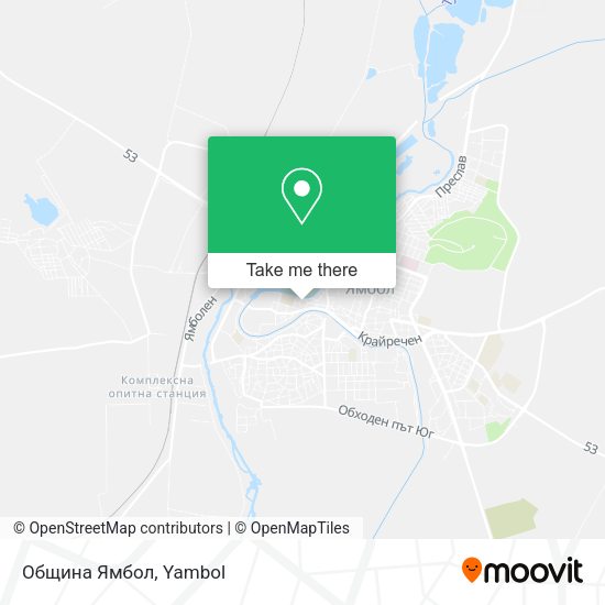 Карта Община Ямбол