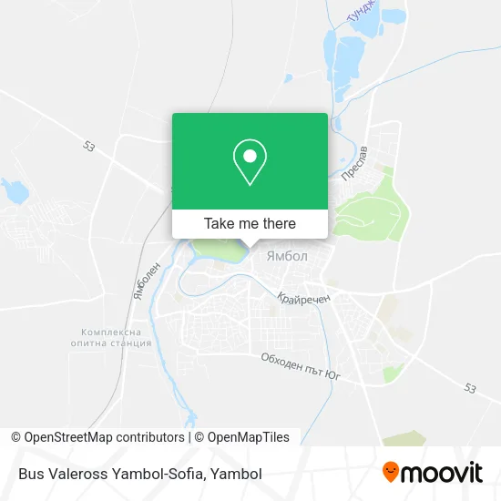 Карта Bus Valeross Yambol-Sofia