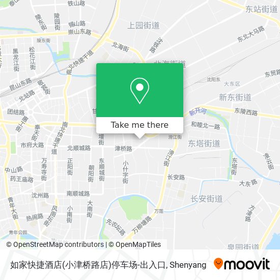 如家快捷酒店(小津桥路店)停车场-出入口 map