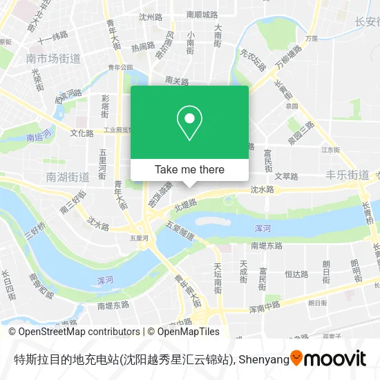 特斯拉目的地充电站(沈阳越秀星汇云锦站) map