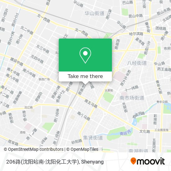 206路(沈阳站南-沈阳化工大学) map