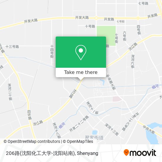 206路(沈阳化工大学-沈阳站南) map