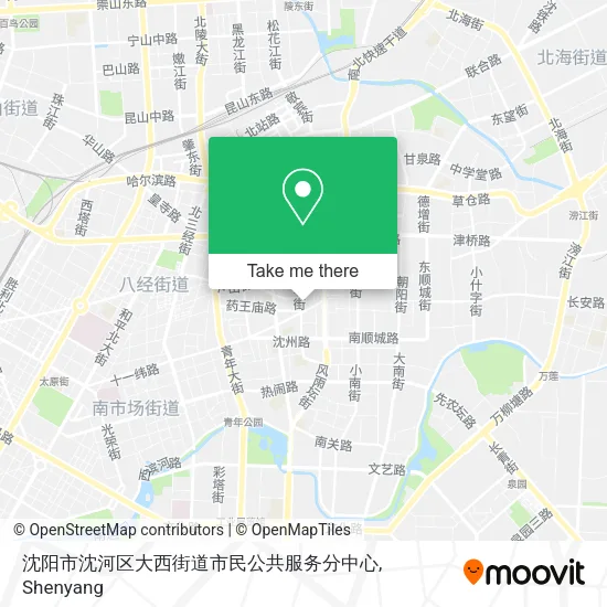 沈阳市沈河区大西街道市民公共服务分中心 map