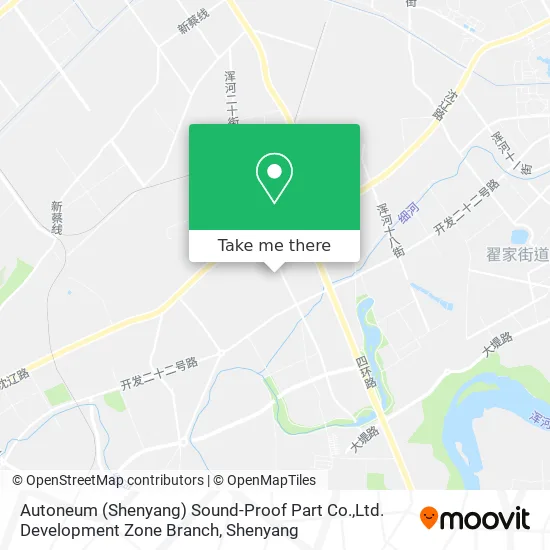 Autoneum (Shenyang) Sound-Proof Part Co., Ltd. Development Zone Branch map